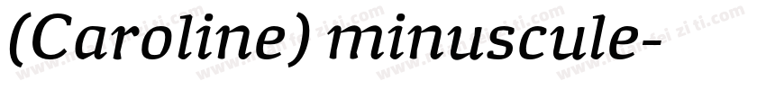(Caroline) minuscule字体转换